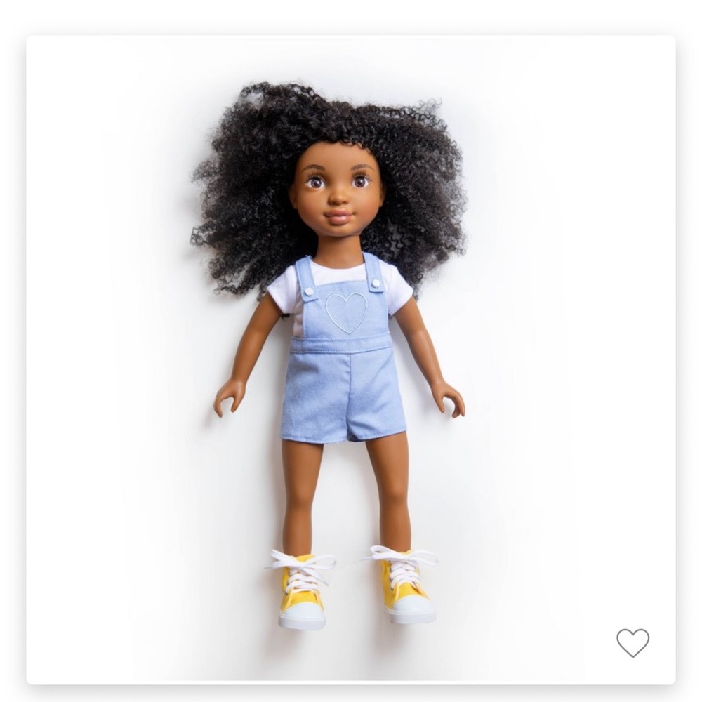 Stylish Doll with Blue Outfit and Yellow Shoes